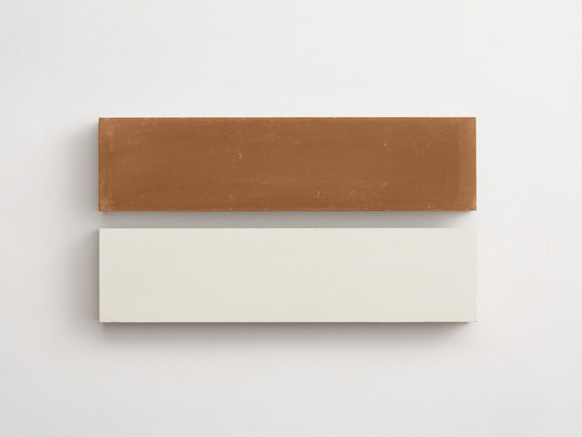 Cement Checkerboard Tile Bundle 12x3 White, Brown.