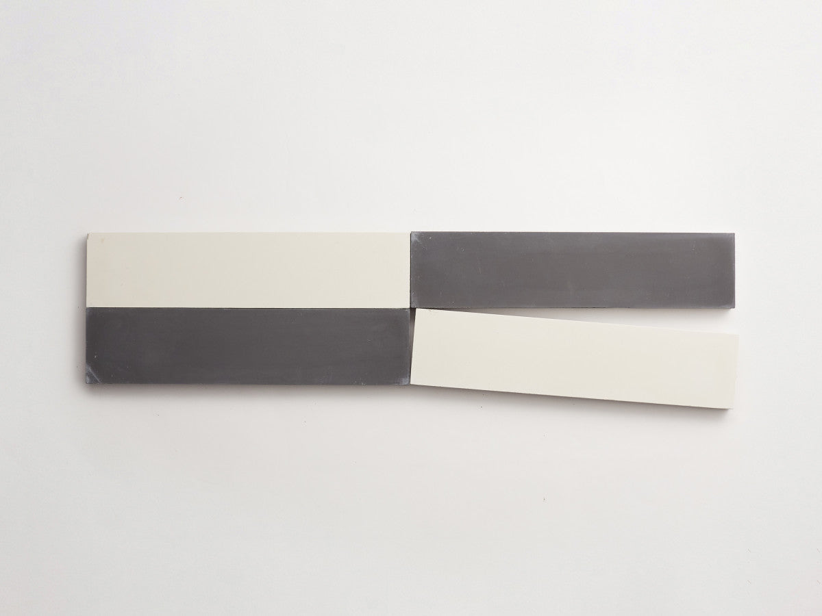 Cement Checkerboard Tile Bundle 12x3 White, Grey.