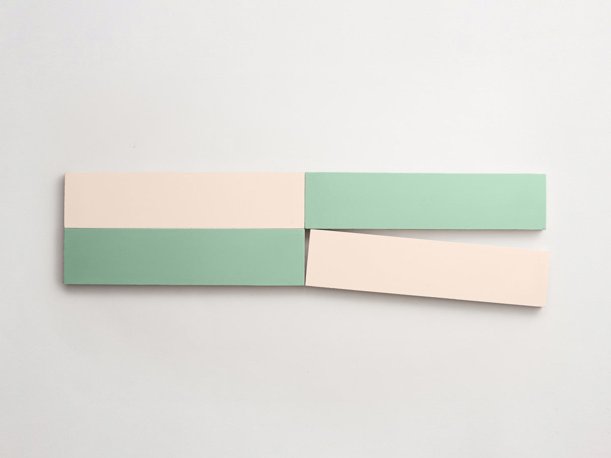 Cement Checkerboard Tile Bundle 12x3 Pink, Green.