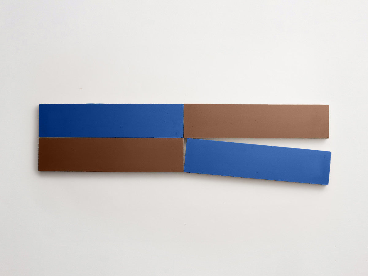 Cement Checkerboard Tile Bundle 12x3 Brown, Blue.