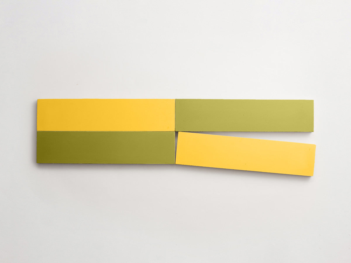 Cement Checkerboard Tile Bundle 12x3 Yellow, Green.