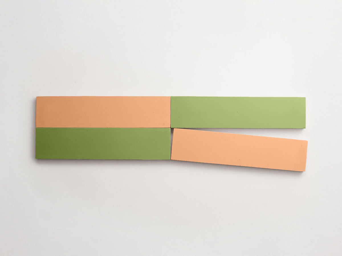 Cement Checkerboard Tile Bundle 12x3 Green, Pink.