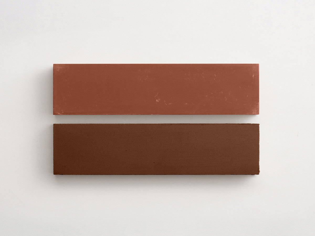 Cement Checkerboard Tile Bundle 12x3 Brown, Maroon.