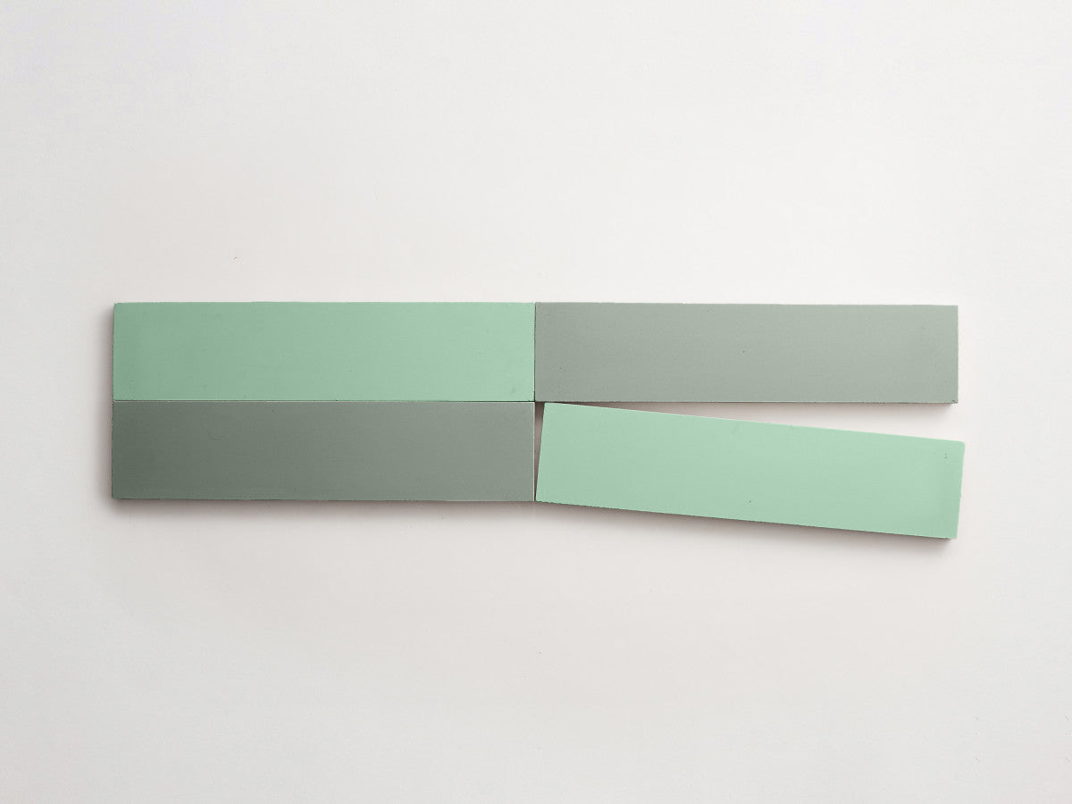 Cement Checkerboard Tile Bundle 12x3 Blue, Green.