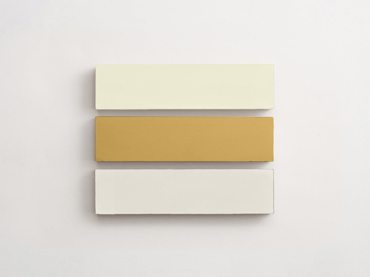 Cement Checkerboard Tile Trio 12x3 White, Yellow, Cream.