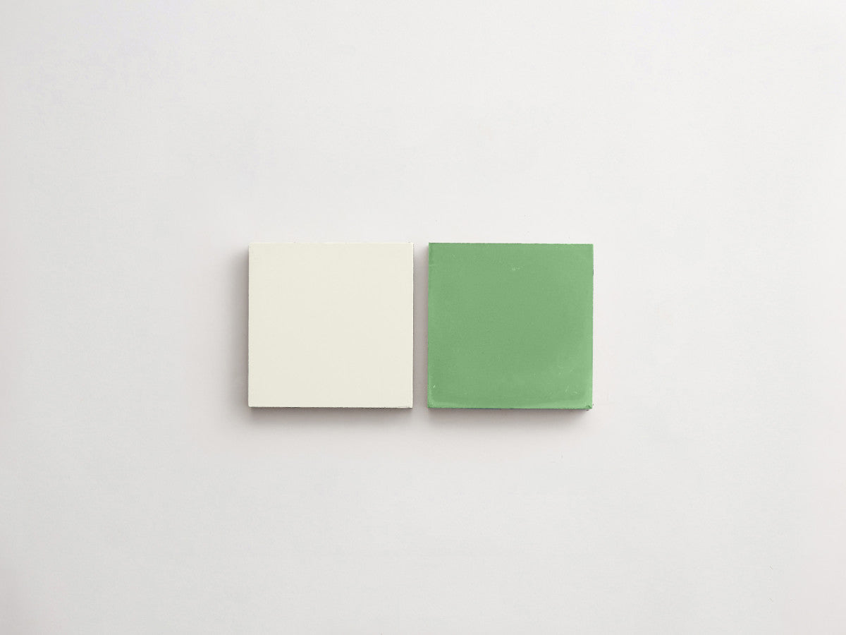Cement Checkerboard Tile Bundle 4x4 White, Green.