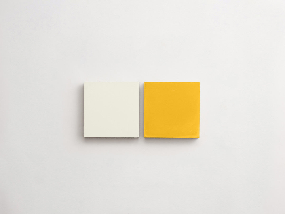 Cement Checkerboard Tile Bundle 4x4 Yellow, White.