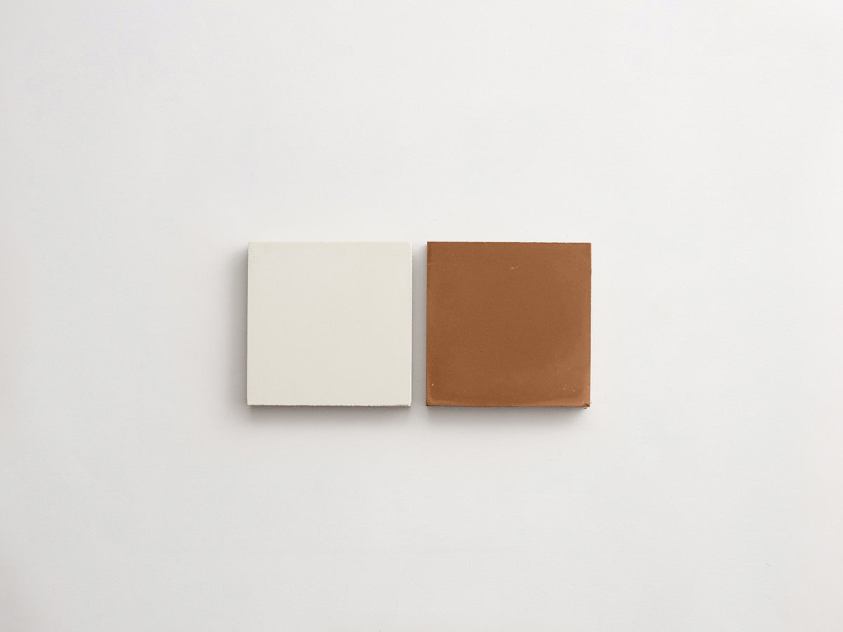 Cement Checkerboard Tile Bundle 4x4 White, Brown.