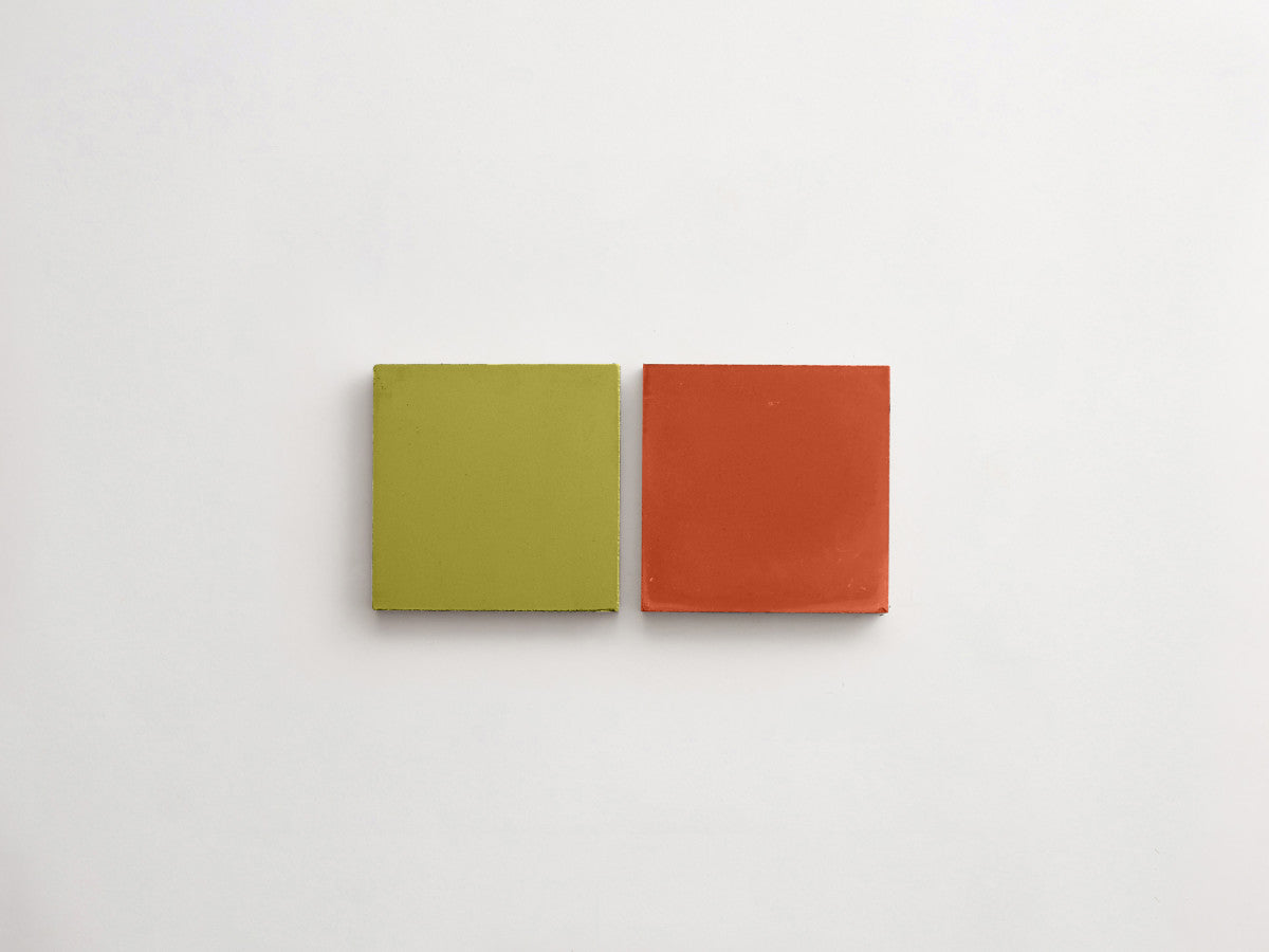 Cement Checkerboard Tile Bundle 4x4 Green, Red.