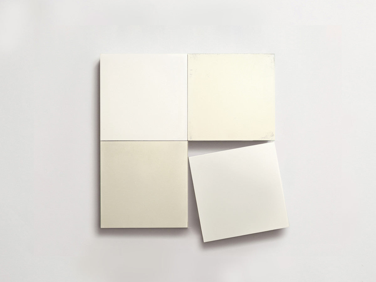 Cement Checkerboard Tile Bundle 4x4 White, Cream.