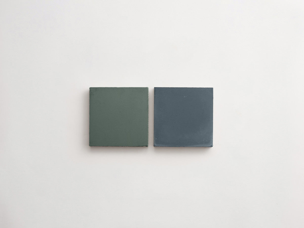 Cement Checkerboard Tile Bundle 4x4 Blue, Forest Green.