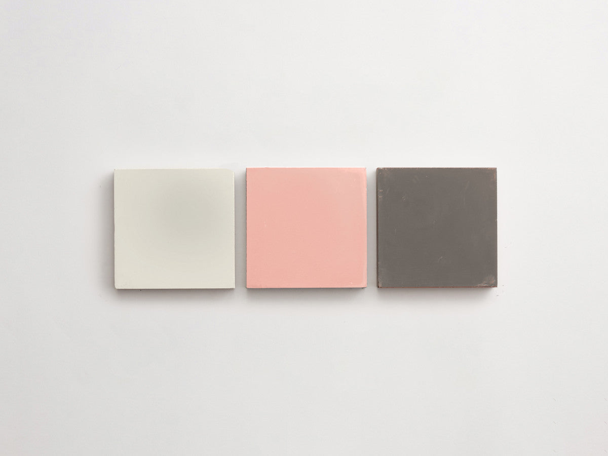 Cement Checkerboard Tile Trio 4x4 Grey, White, Pink.