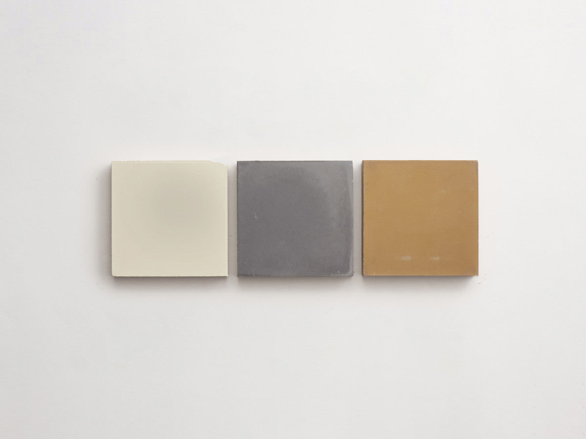 Cement Checkerboard Tile Trio 4x4 Brown, White, Grey.