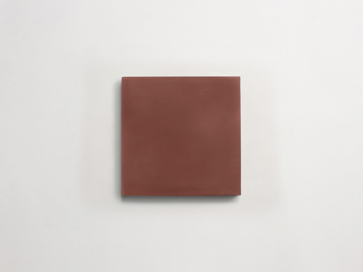 Cement tile solid colors 4x4 Square Chestnut Brown.