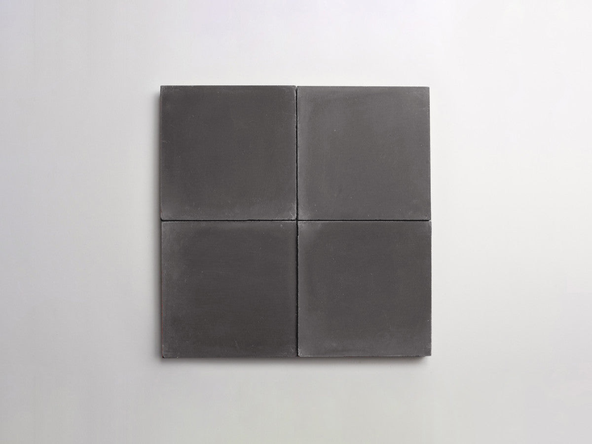 Cement tile solid colors 4x4 Square Charcoal Grey.