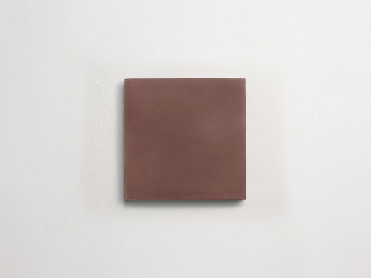 Cement tile solid colors 4x4 Square Fig Brown.
