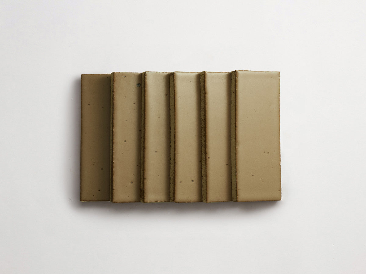 Guild thin glazed brick cambric grege 8 x 2.5 x 0.5.