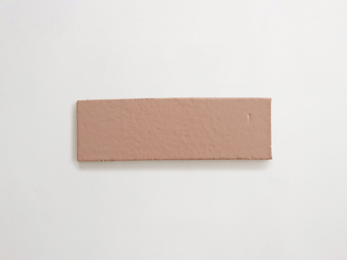 Guild thin glazed brick paraffin pink 8 x 2.5 x 0.5.