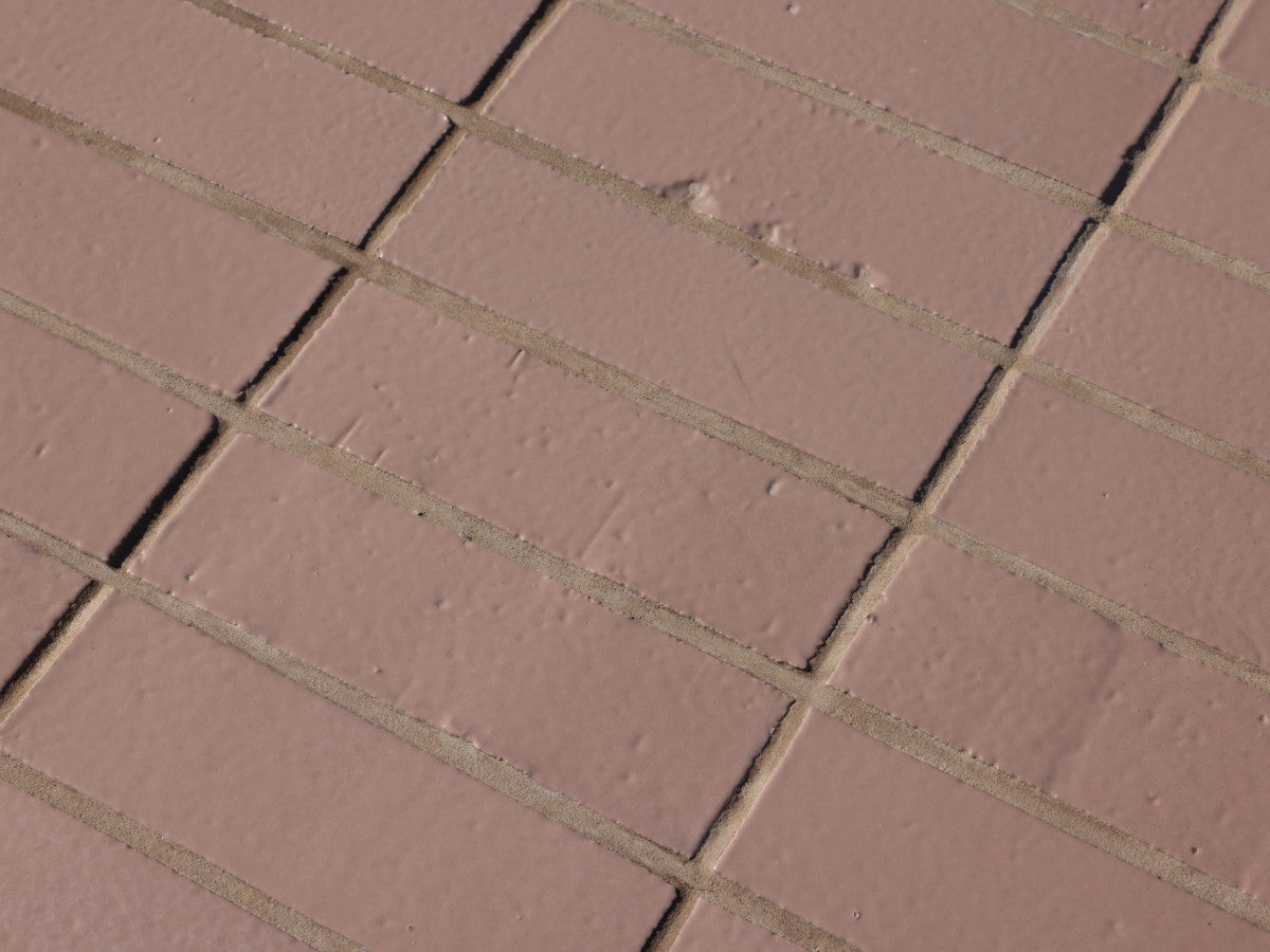 Guild thin glazed brick paraffin pink 8 x 2.5 x 0.5.