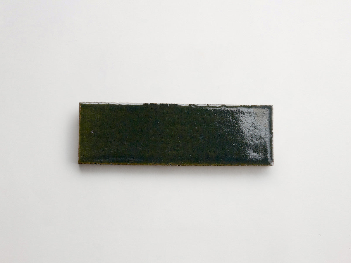 Glazed thin brick 2½x8 Turtle Bay Green guild.