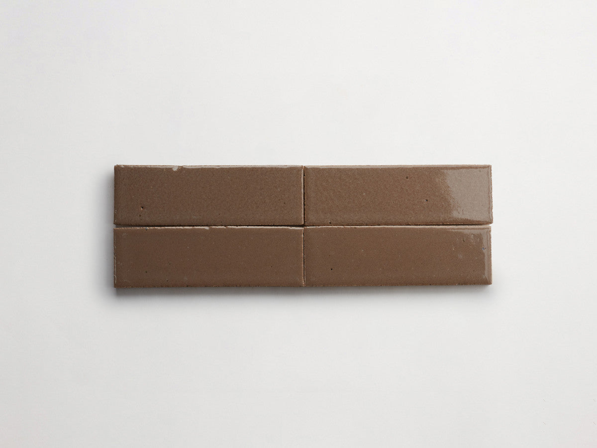 Glazed thin brick 2½x8 Olana Tan Brown guild.