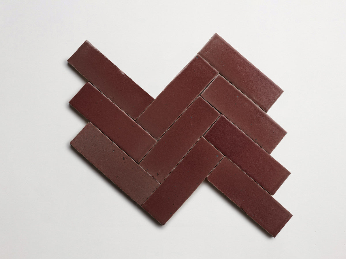 Glazed thin brick 2½x8 Dutchess Rose Pink guild.