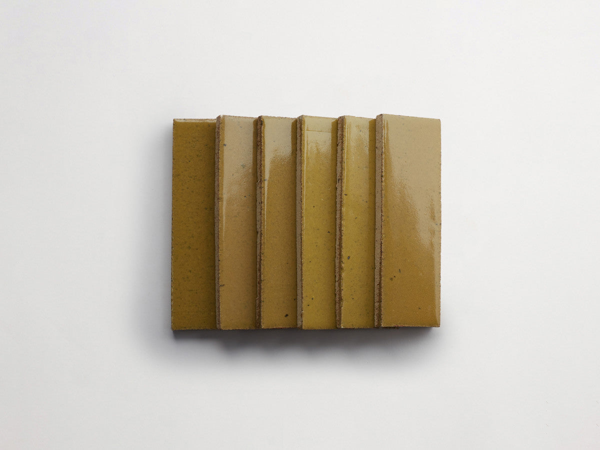 Glazed thin brick 2½x8 Van Winkle Rock Yellow guild.