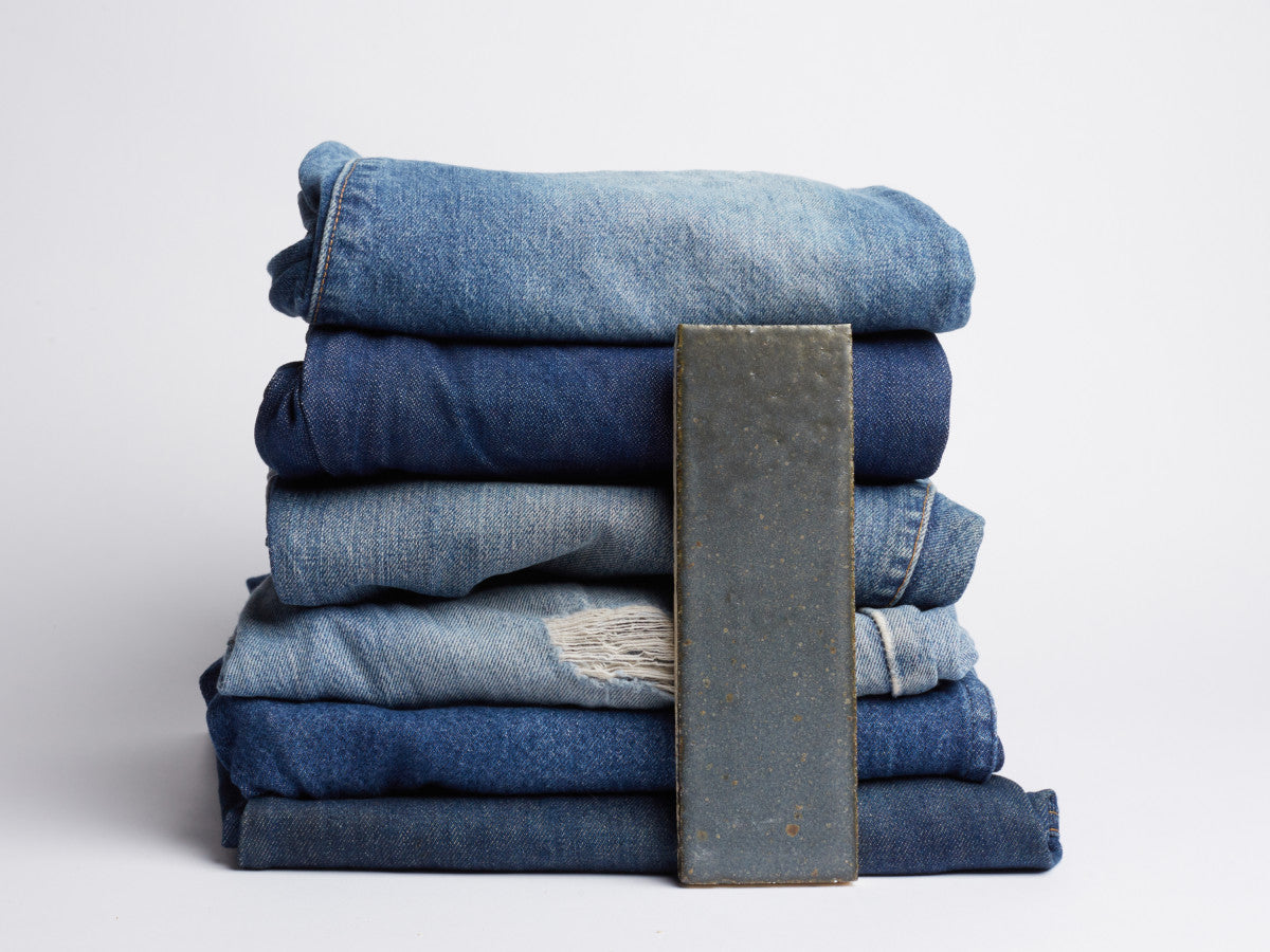 Navy blue tile 2x8 Denimcraft collection Bootcut.