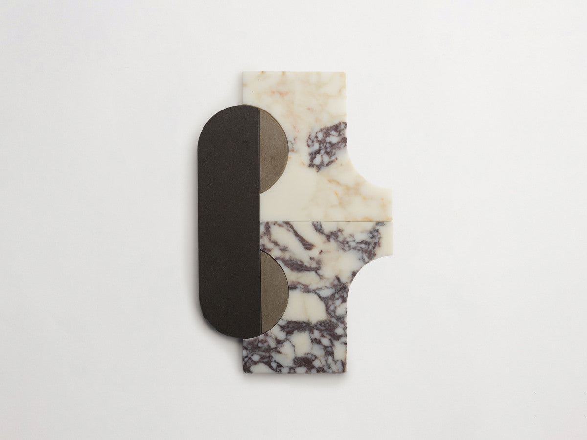 Italian Stone Mosaic Tile for Floor Cristina Celestino Black.