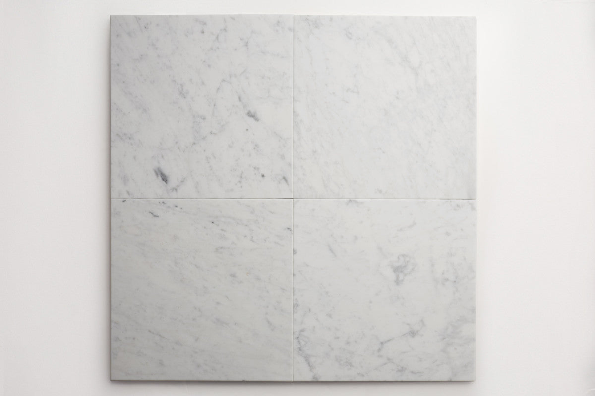 clé lapidary: legacy | grand stout | honed | carrara ~ 12"x12"x⅜"