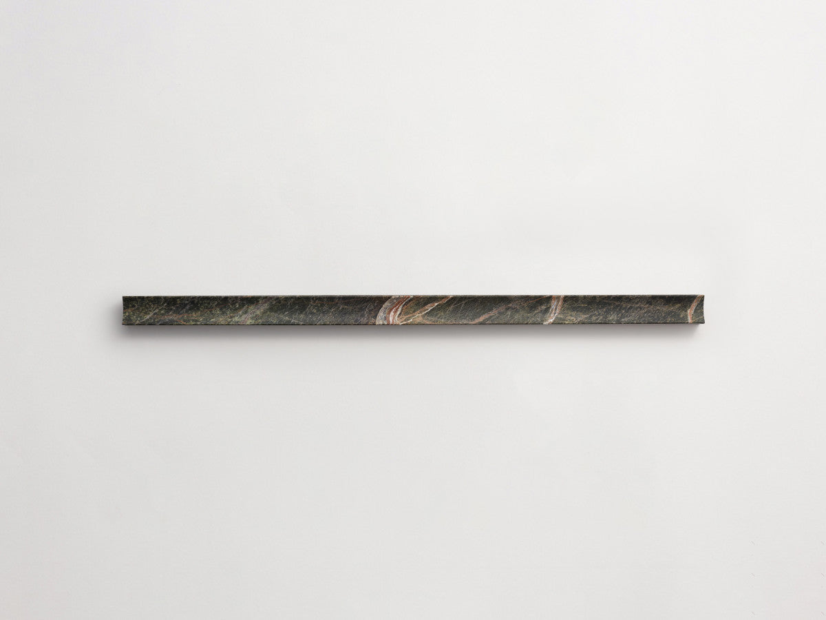 Lapidary stone tile 23½ x 1¼ fluted Green Honed.