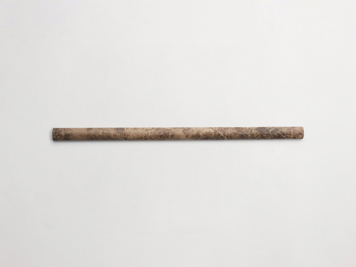 Lapidary stone tile 23½ x 1¼ rounded Brown Honed.