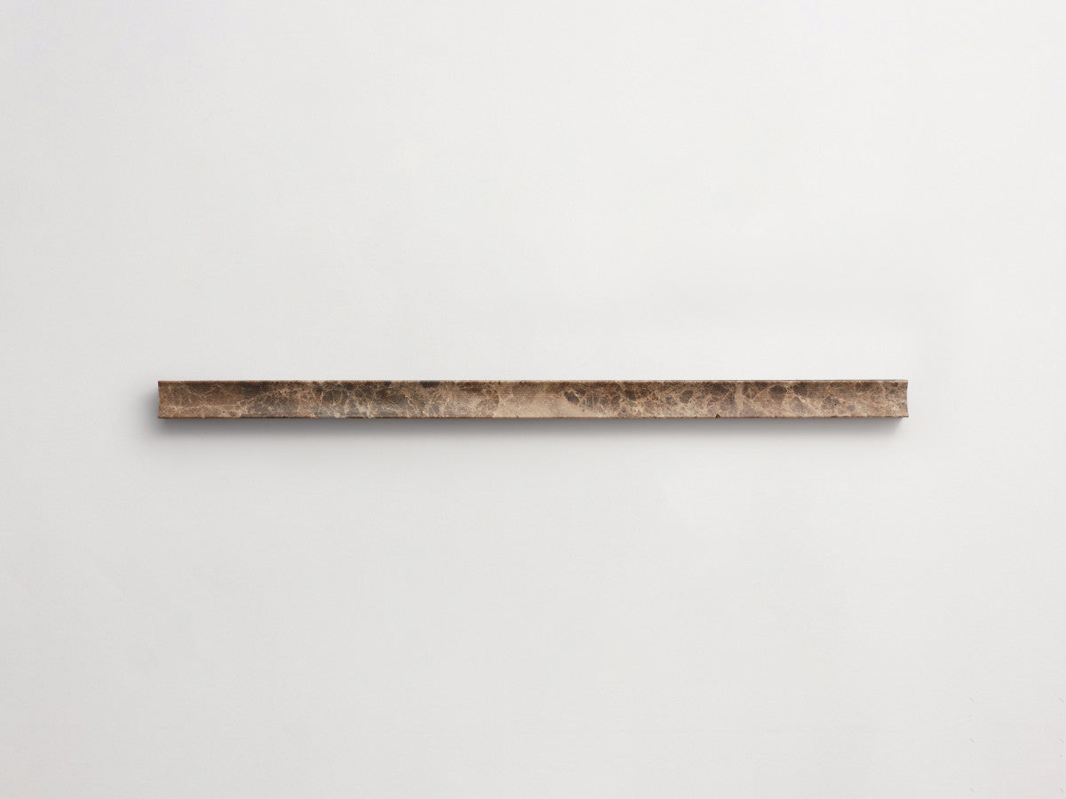 Lapidary stone tile 23½ x 1¼ fluted Brown Honed.