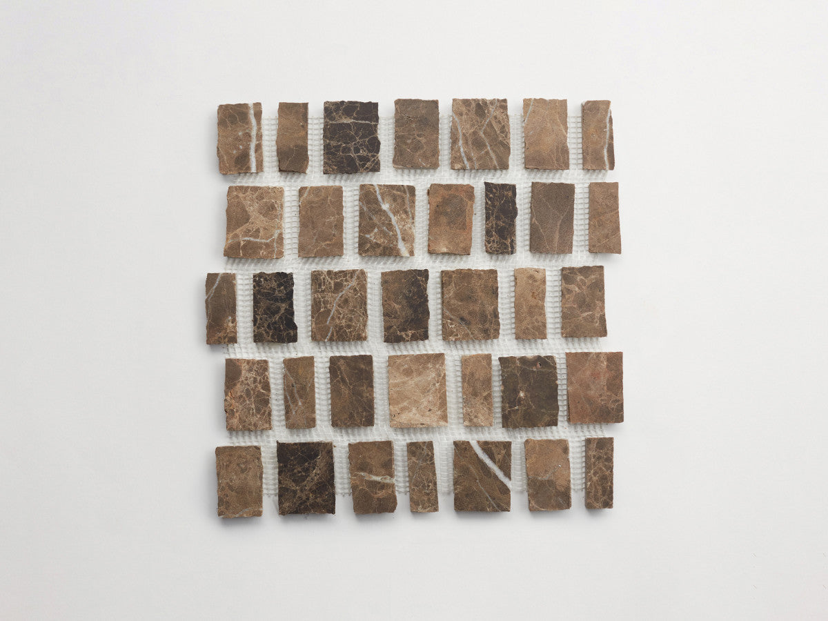 Lapidary stone tile Rough Cut Mosaic Sheet Brown.