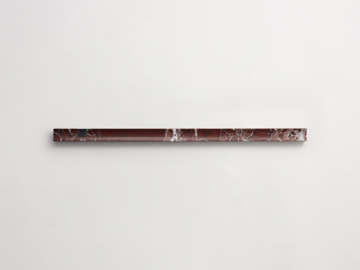 Lapidary stone tile 23½ x 1¼ fluted Red Honed.