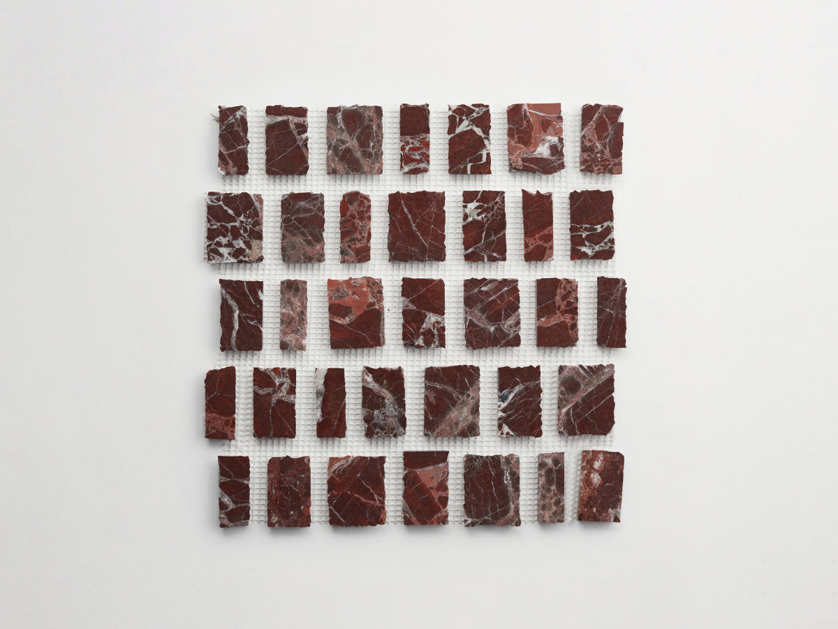 Lapidary stone tile Rough Cut Mosaic Sheet Red.