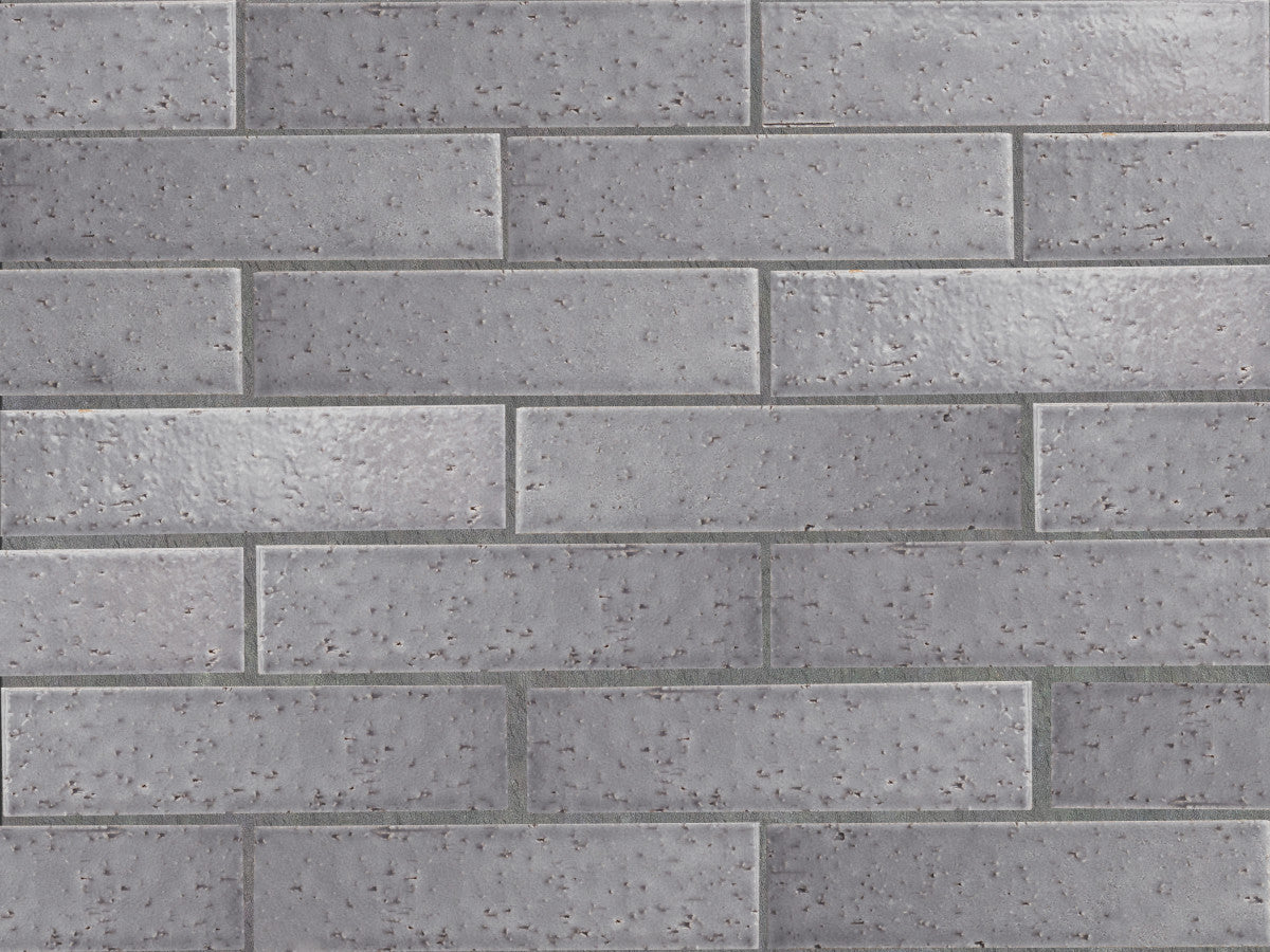 Modern farmhouse brick tile horizon grey gloss 9.5 x2.5.