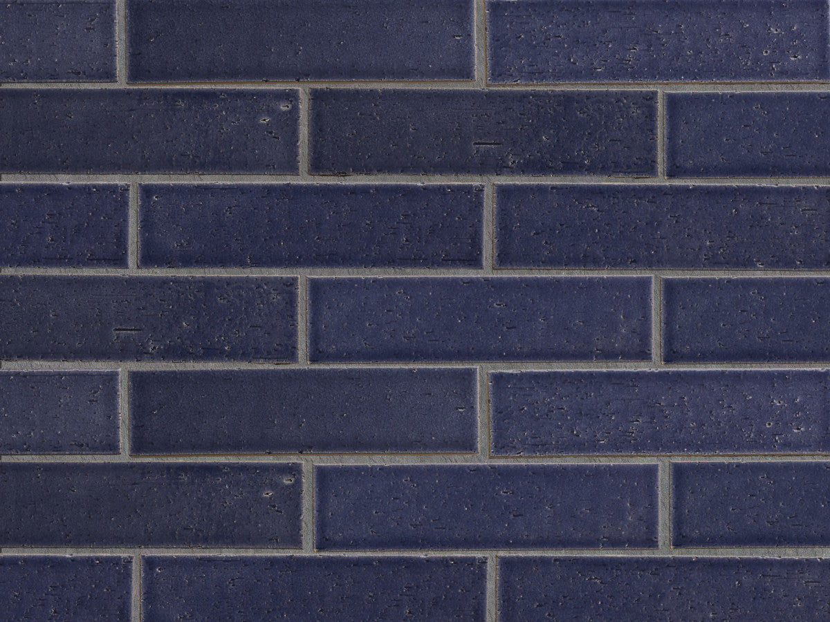 Modern farmhouse brick tile twilight blue gloss 9.5 x2.5.