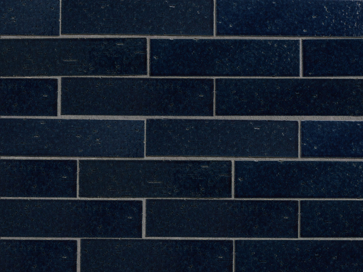 Modern farmhouse brick tile new navy gloss 9.5 x2.5.