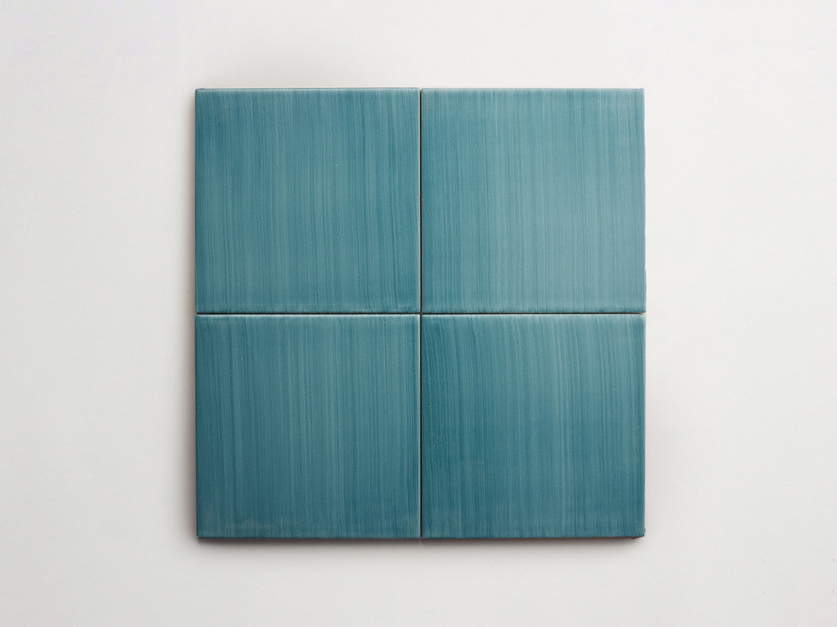 Italian designer ceramic tile Blue Solid.