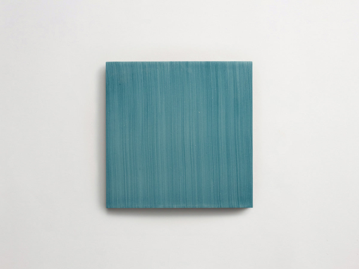 Italian designer ceramic tile Blue Solid.
