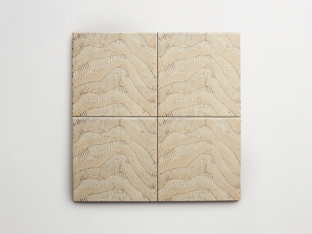 Italian designer ceramic tile Natural Sand Motif.