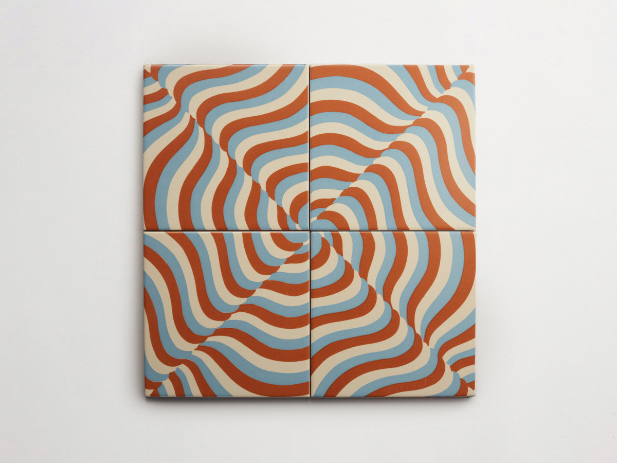 Italian designer ceramic tile Natural Wavy Stripes.