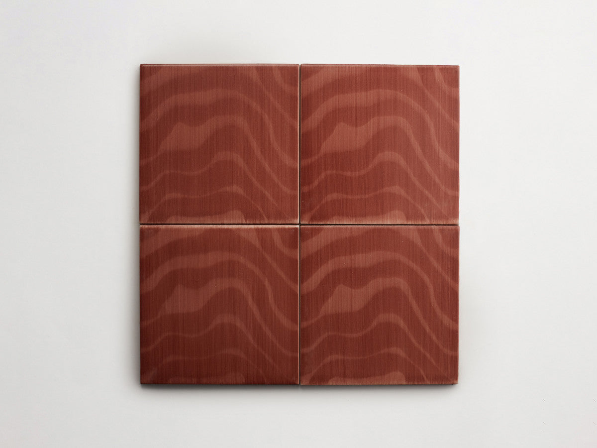 Italian designer ceramic tile Brown Sand Motif.