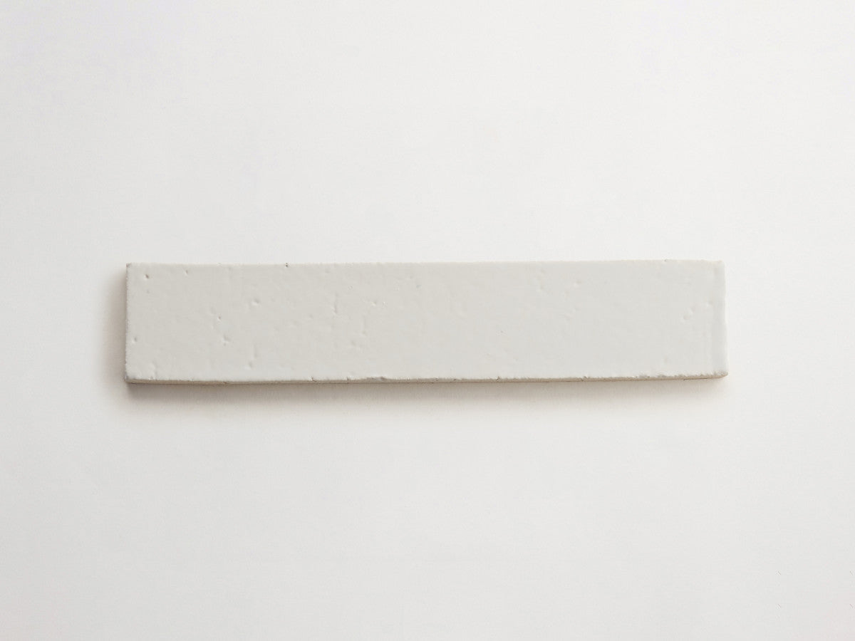 Architectural Glazed Thin Brick 12 x 2½ Blotter White.