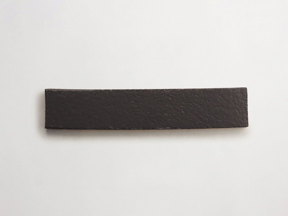 Architectural Glazed Thin Brick 12 x 2½ Blacklead Black.