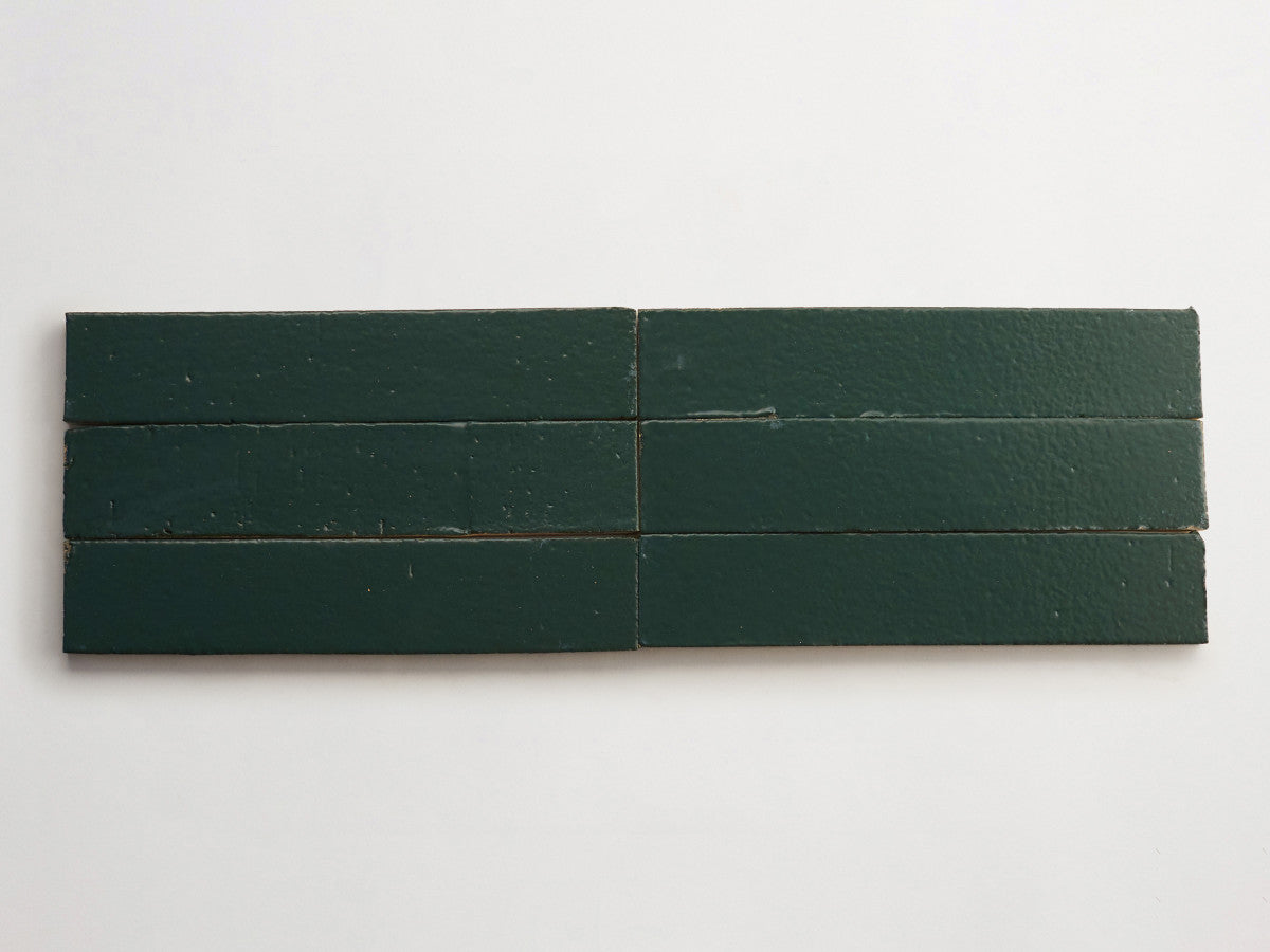 Architectural Glazed Thin Brick 12 x 2½ Felted Green.