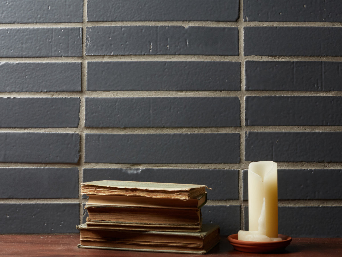Architectural Glazed Thin Brick 12 x 2½ Blueprint Blue.