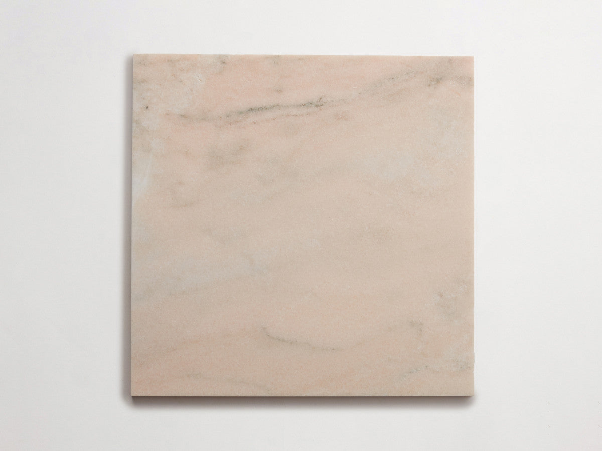 Lapidary stone tile 12 in. square Pink/Grey Honed.