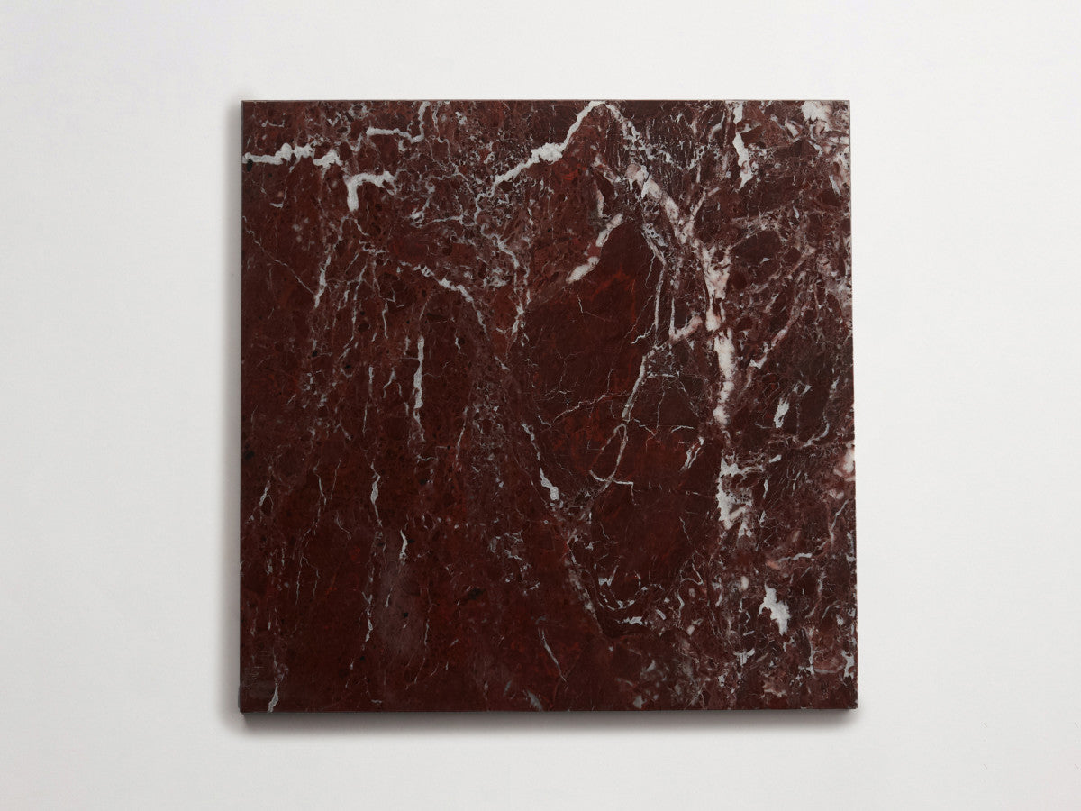 Lapidary stone tile 12 in. square Red Honed.